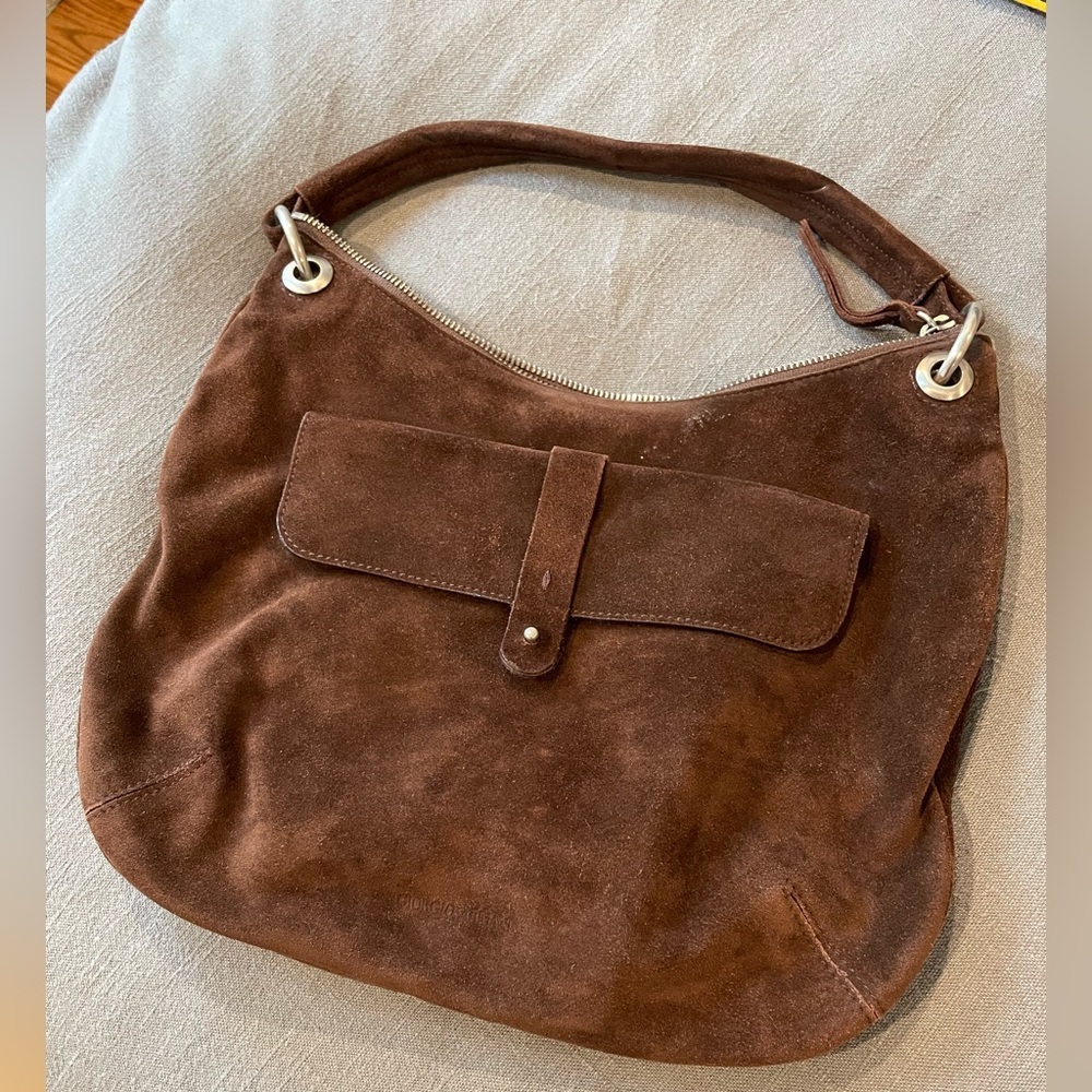 Chocolate Suede Vintage 90’s Armani Hobo